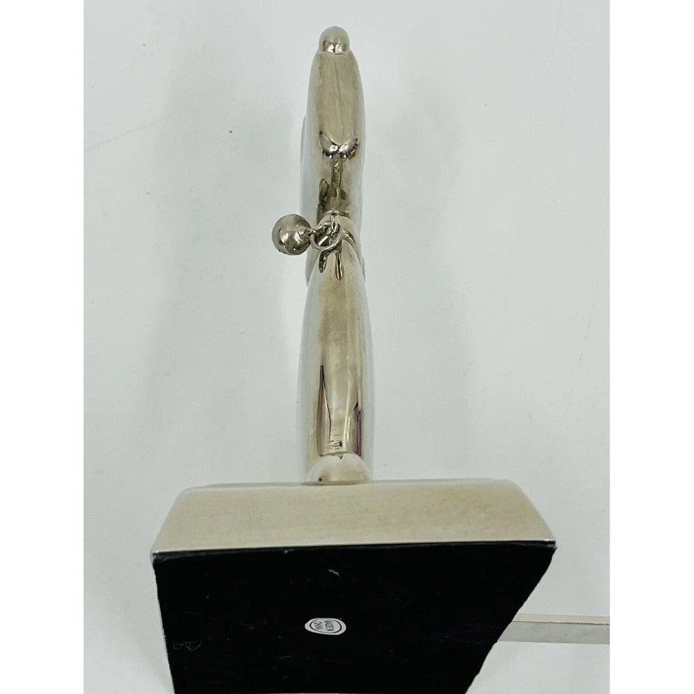 Scotty Scottie Dog Silver Christmas Stocking Mantel Shelf Hanger Holder
